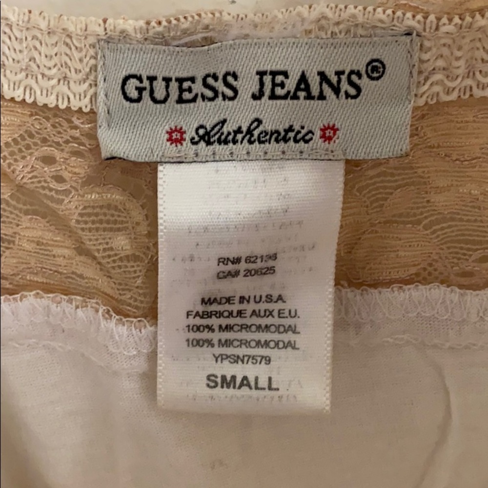 Vintage Guess Jeans Lace and Cotton Tank - Picture 3 of 7